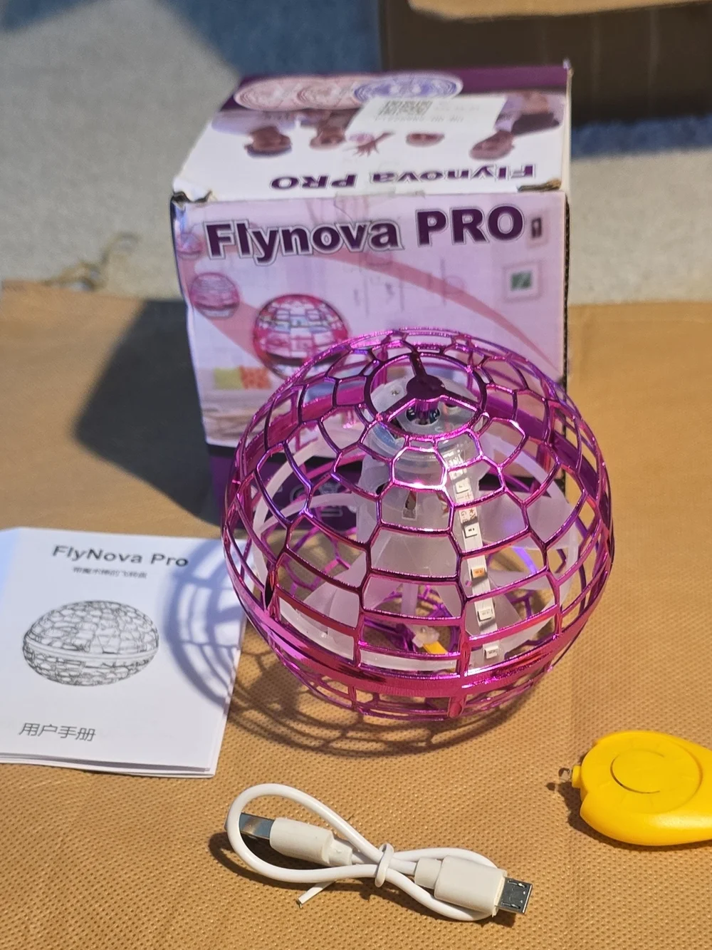 LED Flying Spinner Toy - Pink, Red, and Purple Options